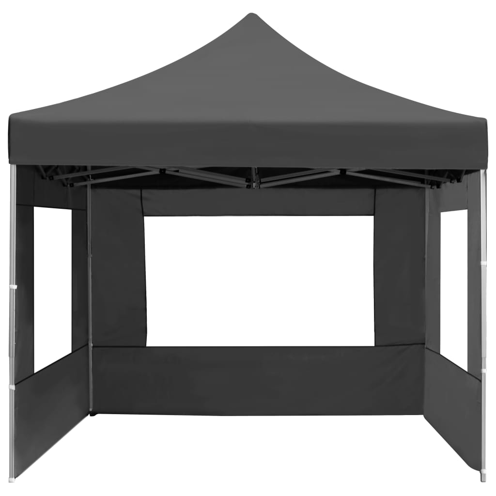 Partytent inklapbaar met wanden 4,5x3 m aluminium antraciet