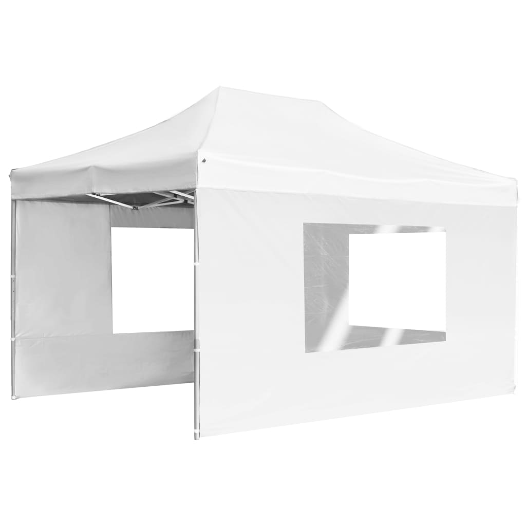 Partytent inklapbaar met wanden 4,5x3 m aluminium wit