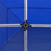 Partytent professioneel inklapbaar 6x3 m aluminium blauw