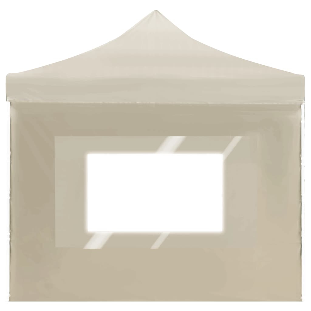 Partytent inklapbaar met wanden 6x3 m aluminium crème