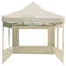 Partytent inklapbaar met wanden 6x3 m aluminium crème