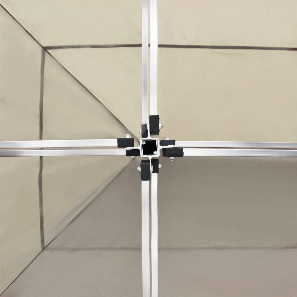 Partytent inklapbaar met wanden 6x3 m aluminium crème