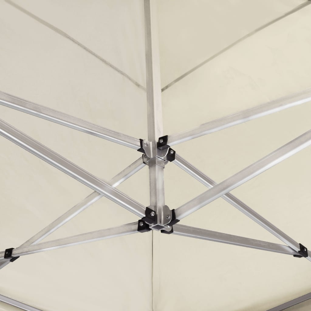 Partytent inklapbaar met wanden 6x3 m aluminium crème
