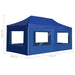 Partytent inklapbaar met wanden 6x3 m aluminium blauw