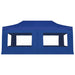Partytent inklapbaar met wanden 6x3 m aluminium blauw