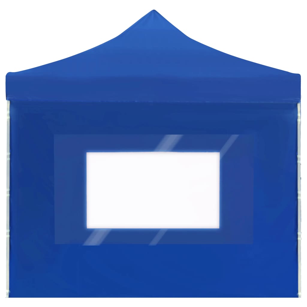 Partytent inklapbaar met wanden 6x3 m aluminium blauw