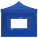 Partytent inklapbaar met wanden 6x3 m aluminium blauw