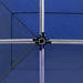 Partytent inklapbaar met wanden 6x3 m aluminium blauw