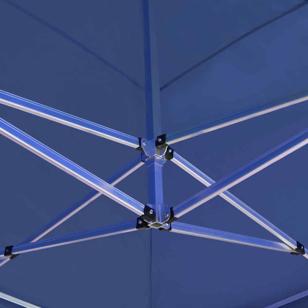 Partytent inklapbaar met wanden 6x3 m aluminium blauw