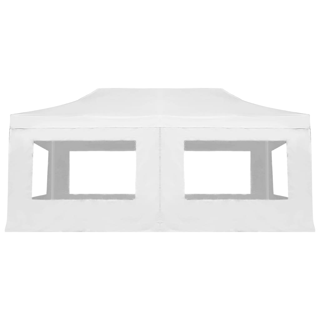 Partytent inklapbaar met wanden 6x3 m aluminium wit