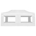 Partytent inklapbaar met wanden 6x3 m aluminium wit