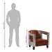 Fauteuil luchtvaartstijl echt leer bruin