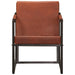 Fauteuil echt leer bruin