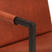 Fauteuil echt leer bruin