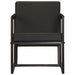 Fauteuil echt leer zwart