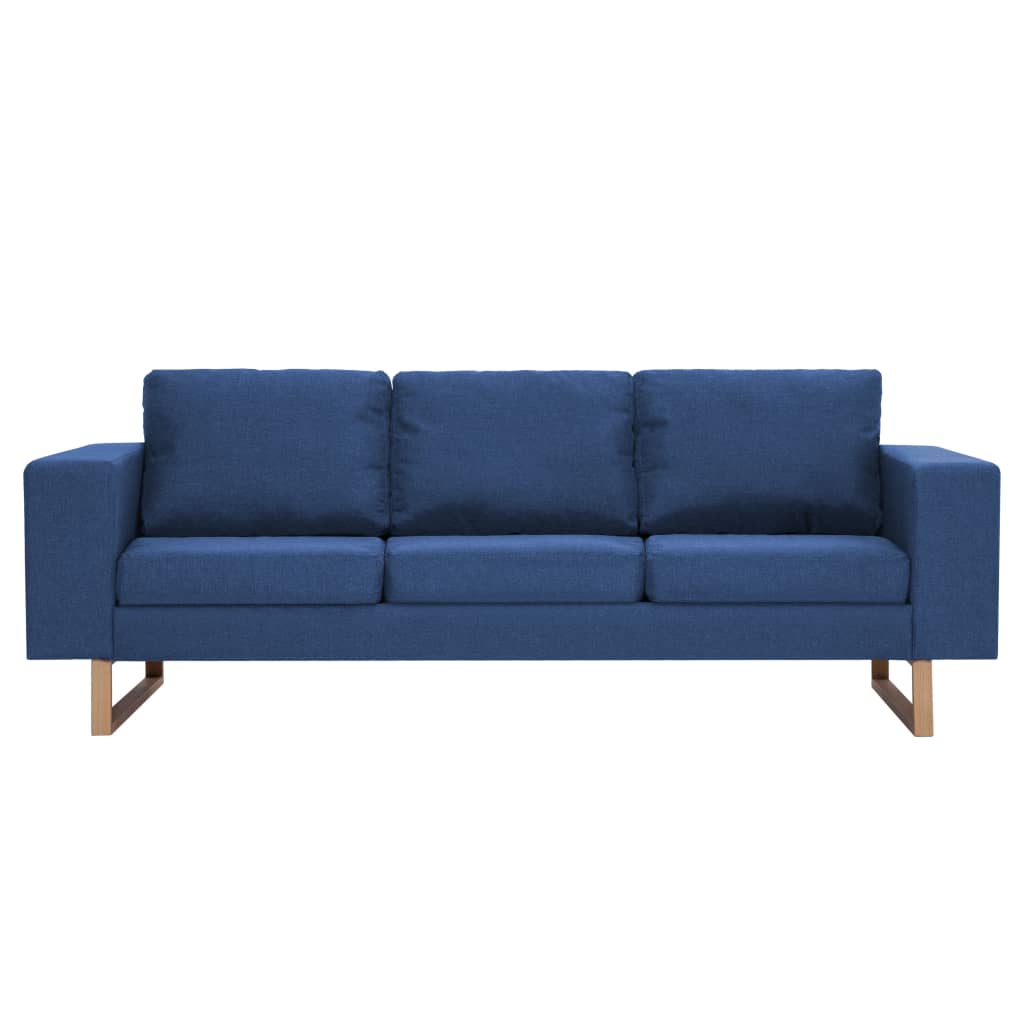 Driezitsbank stof blauw
