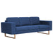 Driezitsbank stof blauw