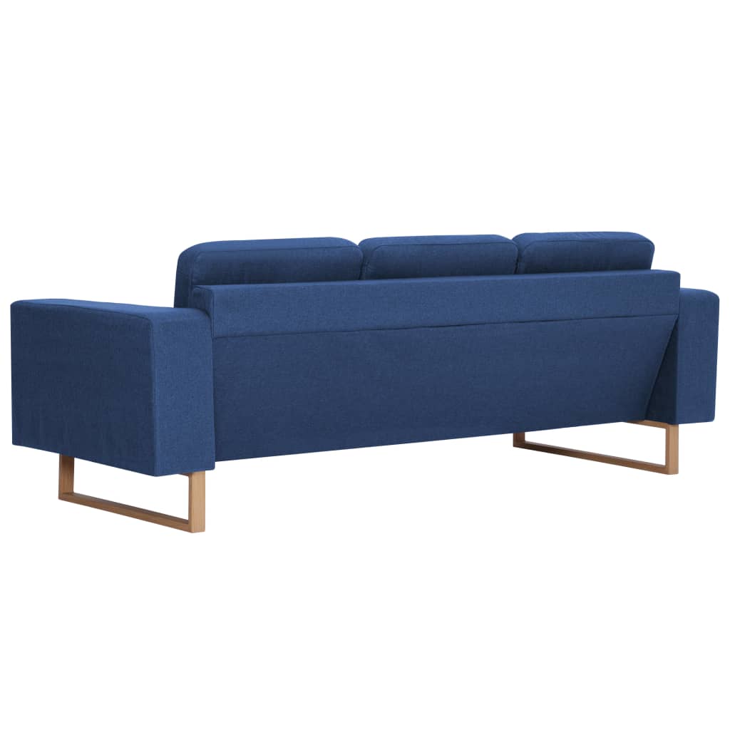 Driezitsbank stof blauw
