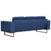 Driezitsbank stof blauw