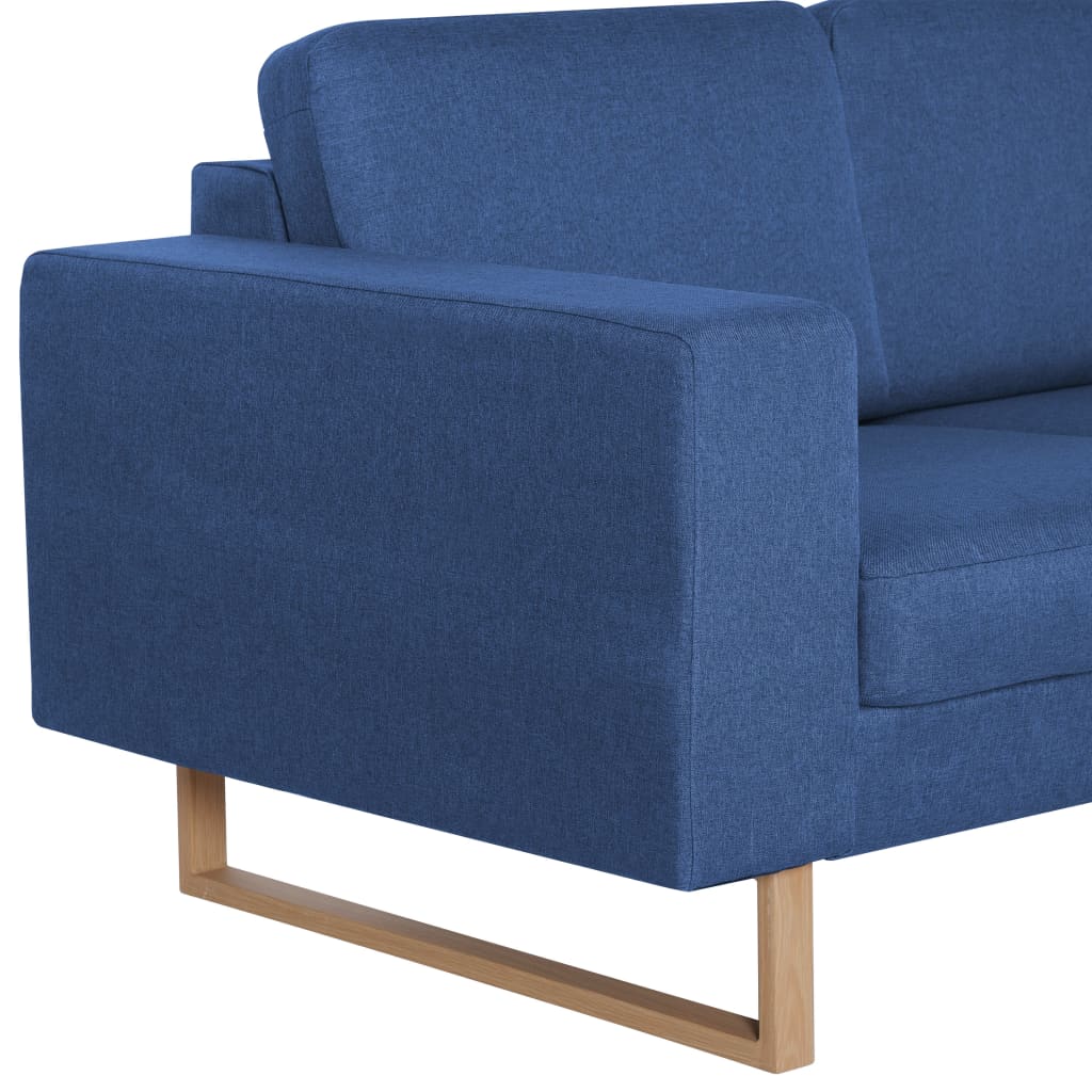Driezitsbank stof blauw