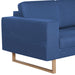Driezitsbank stof blauw