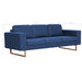 Driezitsbank stof blauw