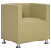 Fauteuil kubus stof groen