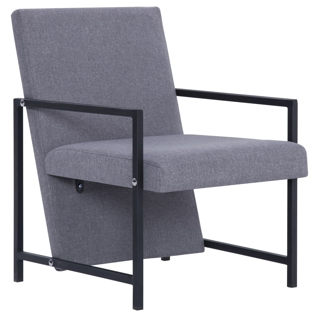 Fauteuil stof lichtgrijs