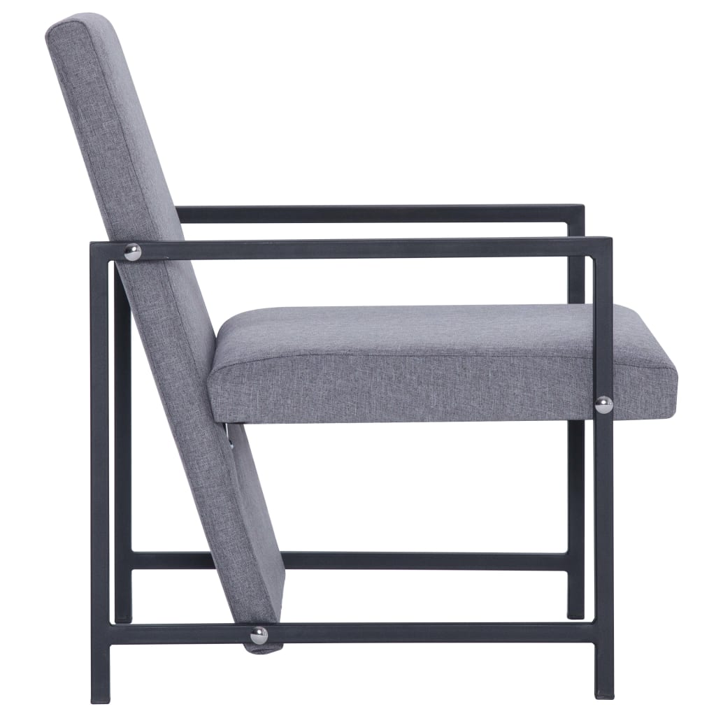 Fauteuil stof lichtgrijs