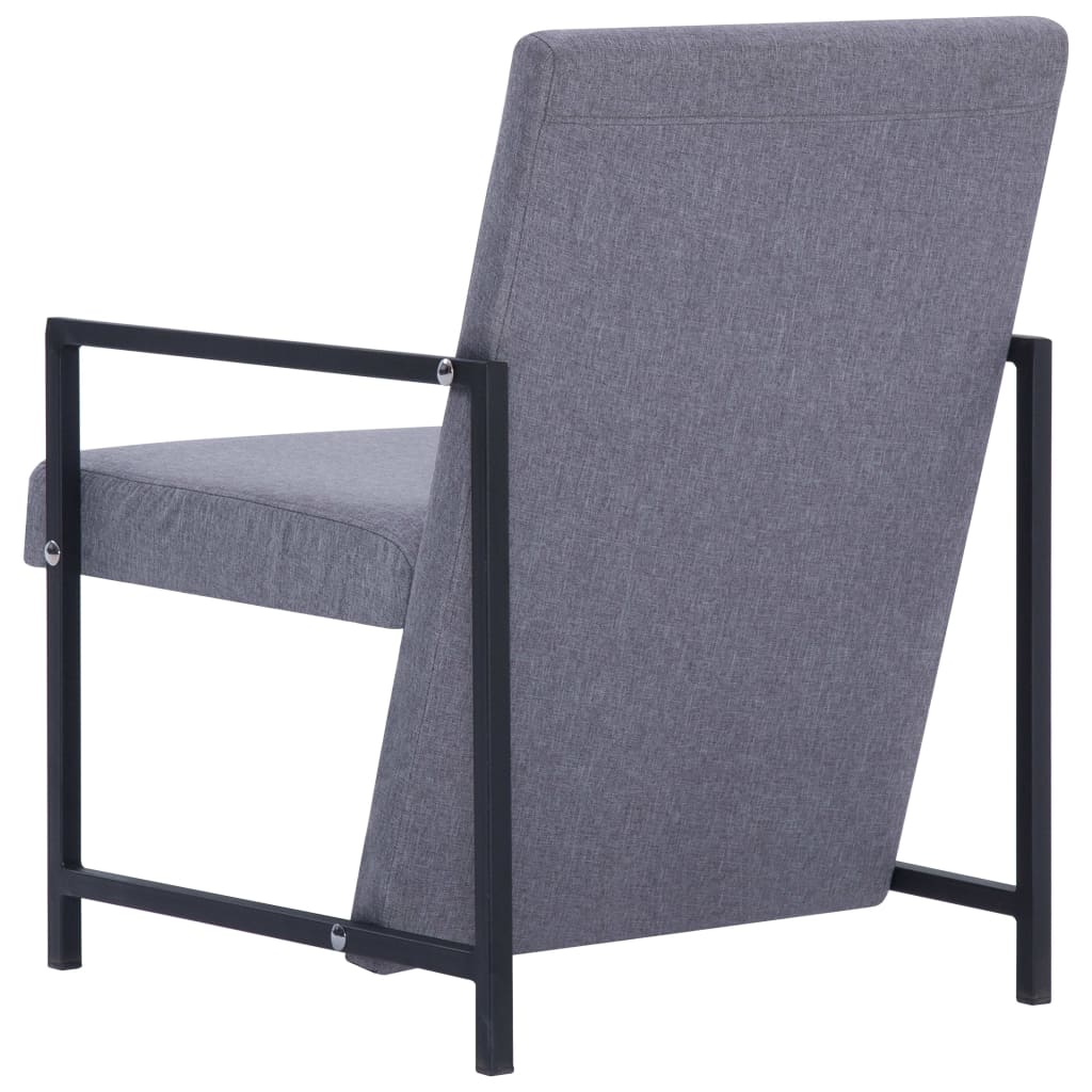 Fauteuil stof lichtgrijs
