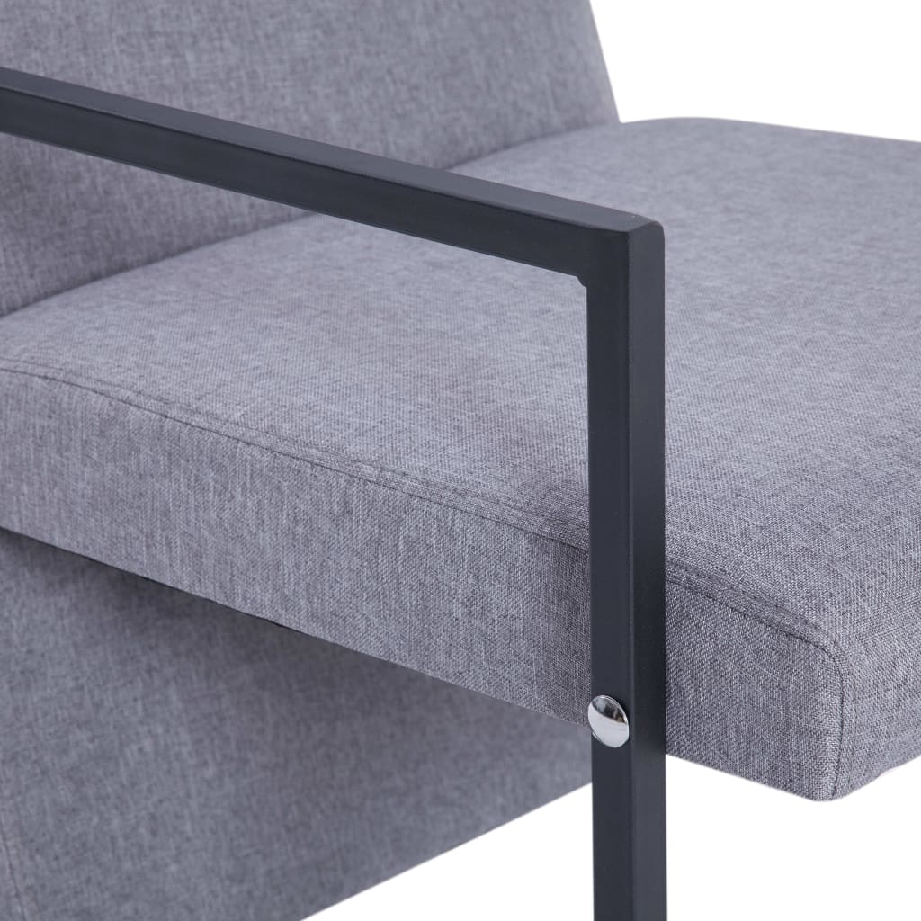 Fauteuil stof lichtgrijs