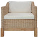 Fauteuil met kussens natuurlijk rattan