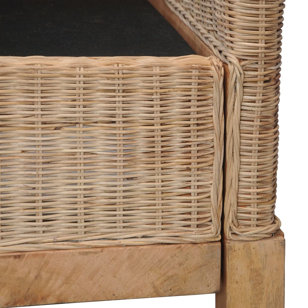 Fauteuil met kussens natuurlijk rattan