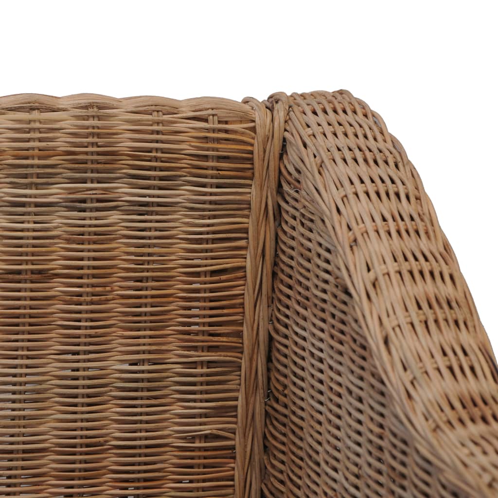 Fauteuil met kussens natuurlijk rattan