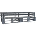 Tuinbank 2-Zits Pallet Hout Grijs 1