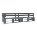 Tuinbank 2-Zits Pallet Hout Grijs 1
