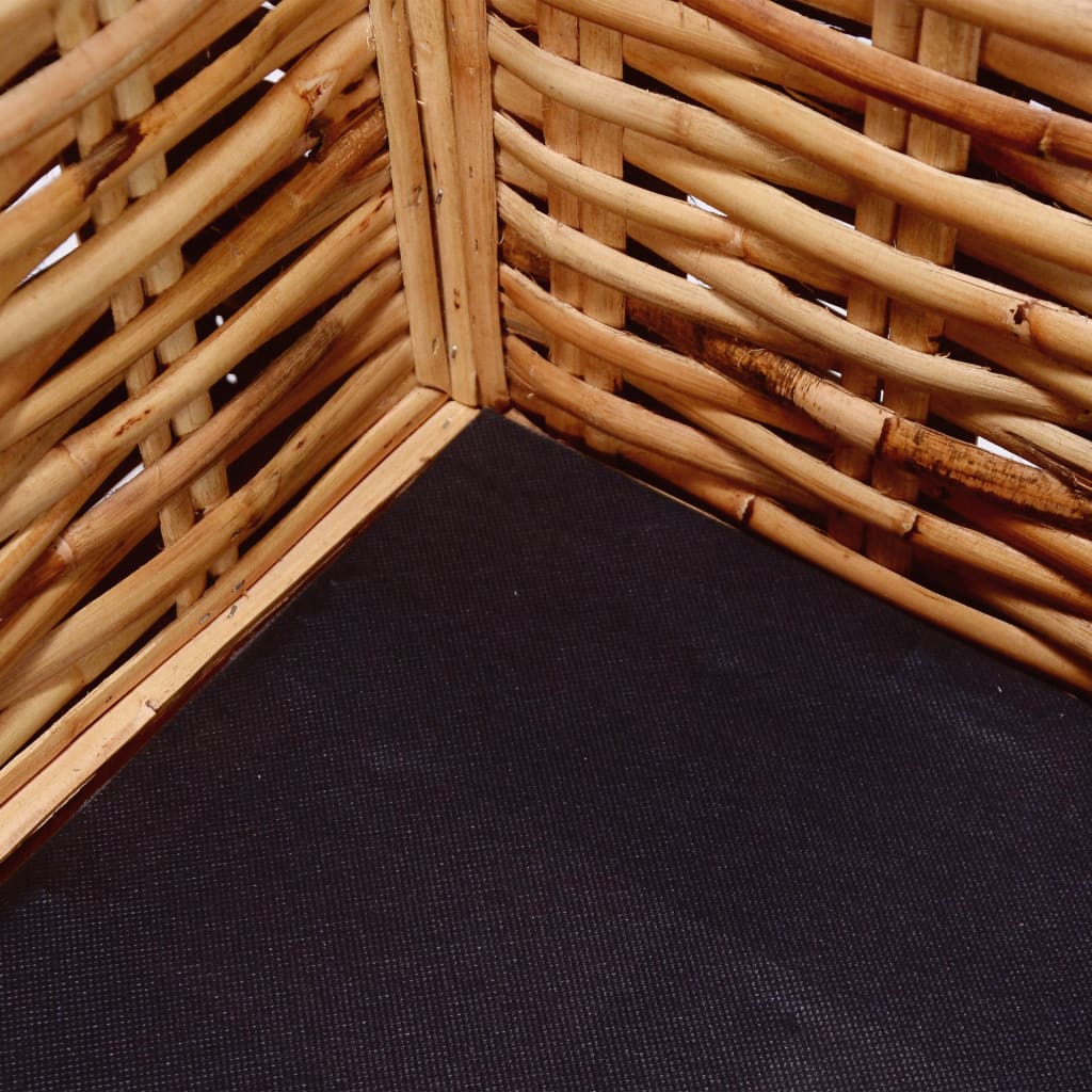 Tuinbank 3-zits natuurlijk rattan