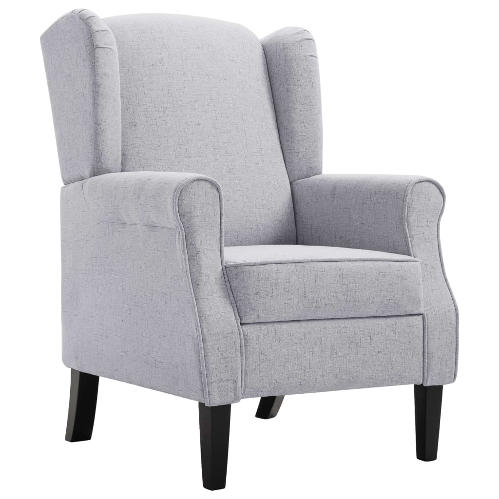 Fauteuil stof lichtgrijs