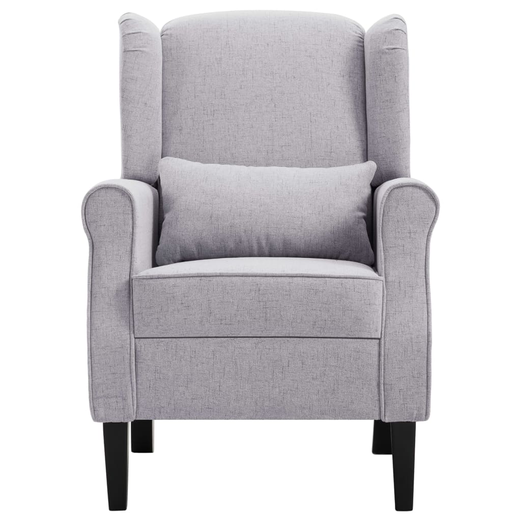Fauteuil stof lichtgrijs