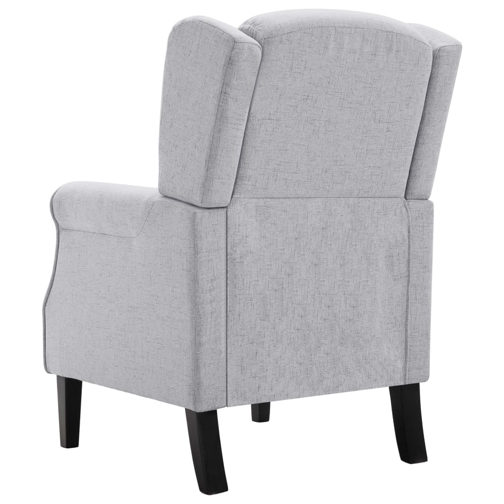 Fauteuil stof lichtgrijs