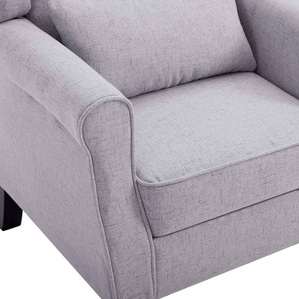 Fauteuil stof lichtgrijs