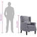 Fauteuil stof donkergrijs