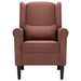 Fauteuil stof bruin
