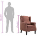 Fauteuil stof bruin