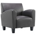 Fauteuil kunstleer grijs
