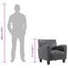 Fauteuil kunstleer grijs