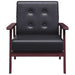 Fauteuil kunstleer zwart