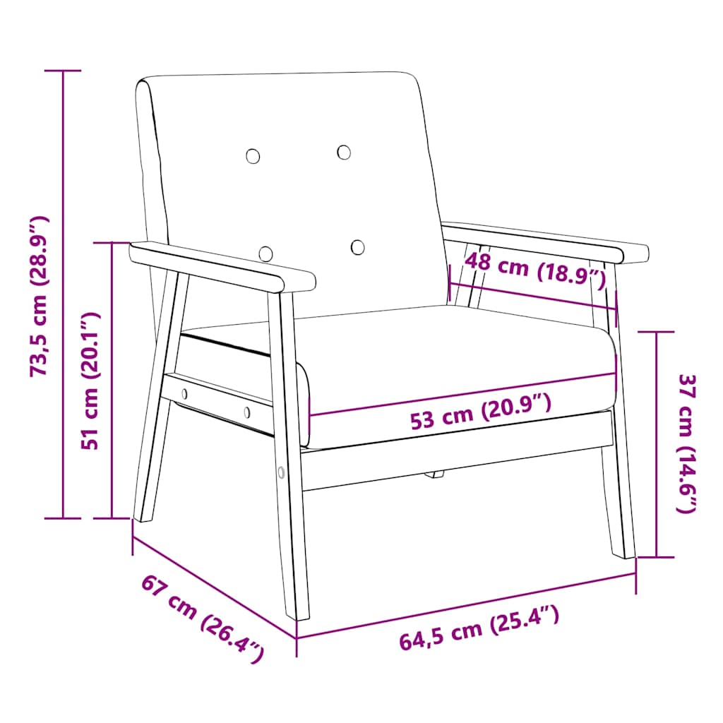 Fauteuil kunstleer zwart