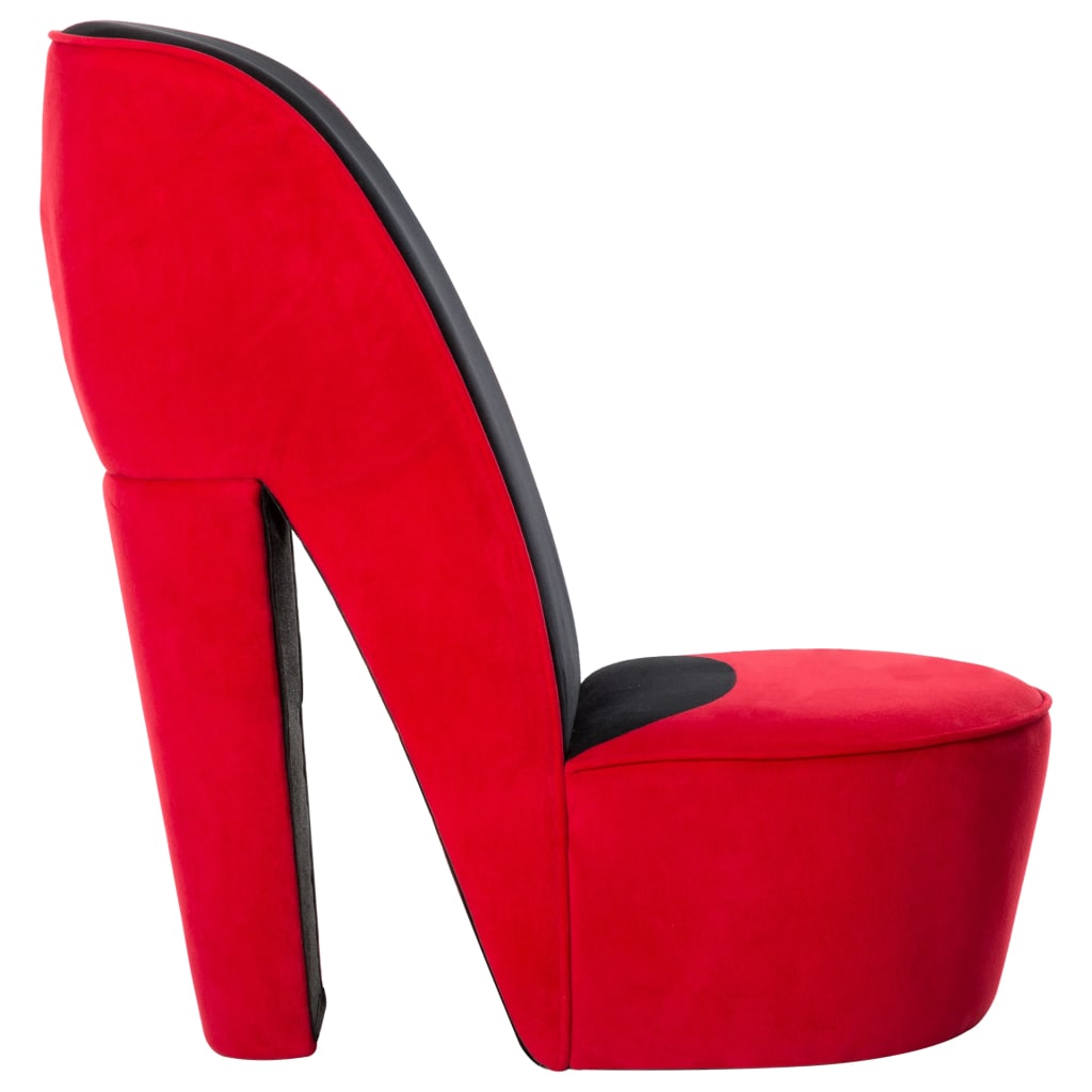 Hakstoel fluweel rood