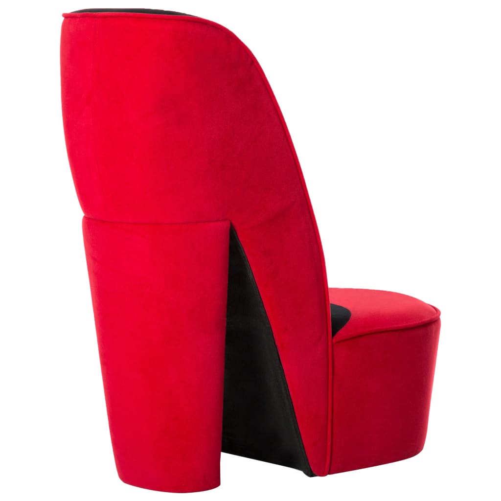 Hakstoel fluweel rood